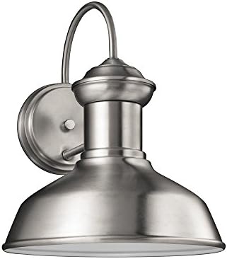 Sea Gull Lighting 8547701-04 Fredricksburg Small One Light Outdoor Wall Lantern Satin Aluminum