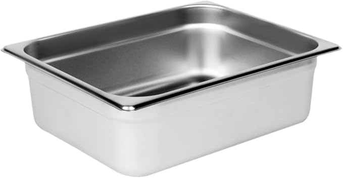 Soro Essentials- Half Size 4 Deep Stainless Steel Anti-Jamming Steam Table Pan 22 Gauge- Chafer Food Pan Stackable Anti-Jam Steam Pan for Hotel Restaurant Supplies Party Buffet Event Catering