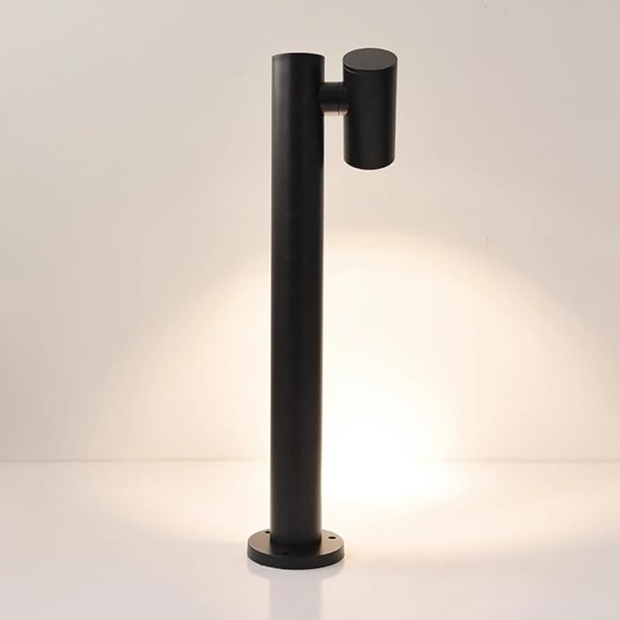 Modern Pathway Lights Adjustable Angle Spotlight Post Lights Outdoor Path Lights LED 2700K Warm Light Walkway Lighting Landscape Sideway Lighting IP65 Waterproof (1-Light)