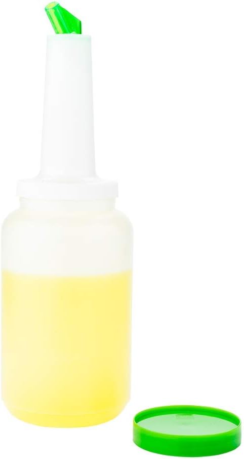 AME D'ESSENCE (SET OF 6) Store N Pour Spout Bottle Containers Flow-N-Stow Fruit Juice &amp Liquor Bar Pour Bottles 2 Quart 6 Colors