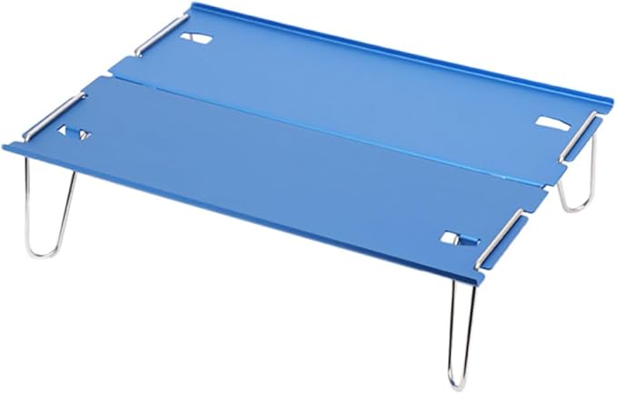 Happyyami Folding Aluminum Table Portable Picnic Table for Small Camping BBQ Hiking