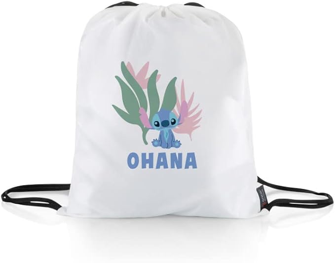 Picnic TIME Disney Lilo and Stitch Impresa Picnic Blanket Lightweight Folding Beach Blanket with Carry Backpack Machine Washable Water Resistant Fleece Picnic Mat (Black and White)
