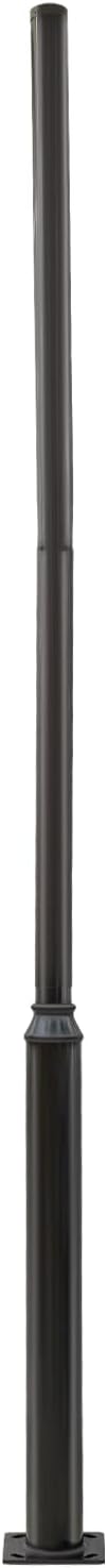 Street Light Pole Black Outdoor Galvanized Solar Street Lamp Post Split Street Lamp Post Outdoor Street Courtyard Parking Lot Lighting Post w/Mounting Rebar Cage for Street (16.4ft 114+76mm)