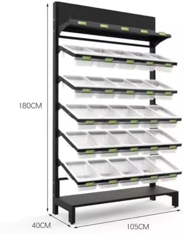 Store Display Rack Wall Mounted Storage Rack Supermarket Convenience StoreSupermarket Vegetable &amp Fruit Storage Rack - Retail Display Shelf for Kitchen Pantry &amp Supermarket - Durable Shelv