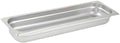 Winco Half Size (Long) 2.5 Deep Metal Food Pan/Steam Table Pan Anti-Jam 22 Gauge