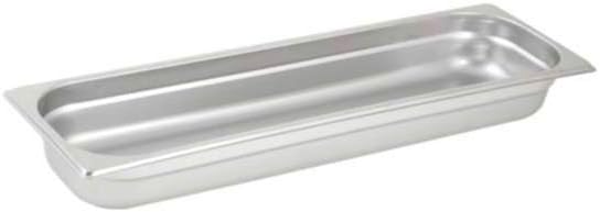 Winco Half Size (Long) 2.5 Deep Metal Food Pan/Steam Table Pan Anti-Jam 22 Gauge