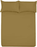 SlumberWell 4 Piece Luxury Soft Microfiber Fitted Bed Sheet Set for Campers 6 to 12 Inch Deep Pocket RV Bunk 35 x 79 Taupe