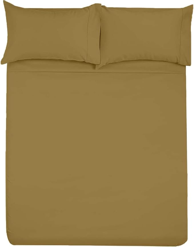 SlumberWell 4 Piece Luxury Soft Microfiber Fitted Bed Sheet Set for Campers 6 to 12 Inch Deep Pocket RV Bunk 35 x 79 Taupe