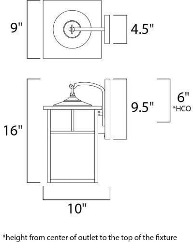 Maxim Coldwater-1 Light Outdoor Wall Lantern in