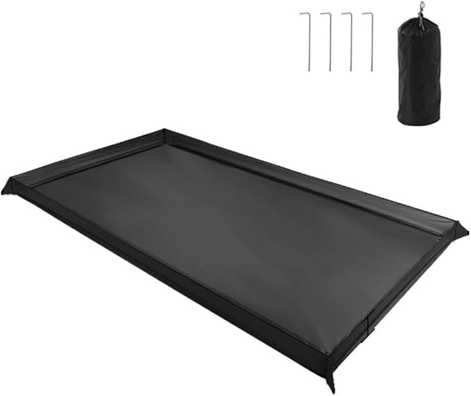 Tent Footprint Waterproof 210D Oxford Cloth Ground Sheet with Bathtub Floor for Camping Hiking Outdoor Use(200x180cm)