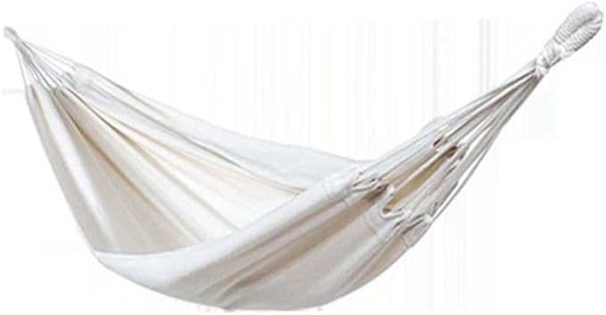 Outdoor Garden Cotton Double Hammock – 260 x 80 cm Up to 150 kg Capacity Comfortable &amp Portable for Travel Camping Backyard Relaxation