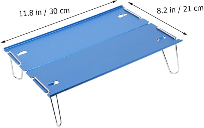 Happyyami Folding Aluminum Table Portable Picnic Table for Small Camping BBQ Hiking