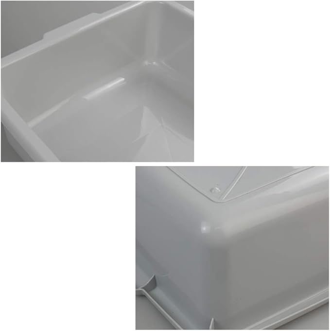 Ggbin Plastic Dish Tubs Commercial Bus Box/Wash Basin Tote Box 4-Pack(Grey 22L)