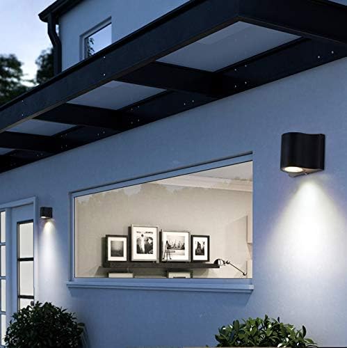 7W LED Outdoor/Indoor External Wall Sconces Light Waterproof Fixture Door Gate Step Stair Surface Mount Lamp Black Pure White