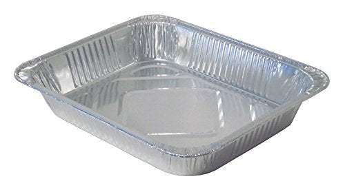 Durable Packaging Aluminum Steam Table Pans Half-Size Medium 2.19 Deep 10.38 x 12.75 100/Carton