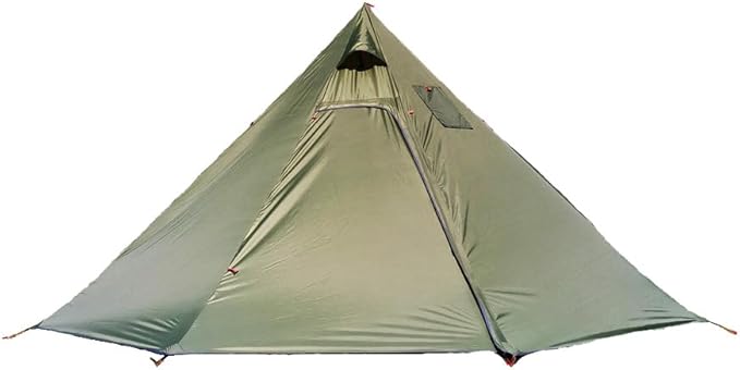Tipi Hot Tent with Fire Retardant Stove Jack for Flue Pipes 2~3 Person Lightweight Teepee Tents for Family Team Outdoor Backpacking Camping Hiking