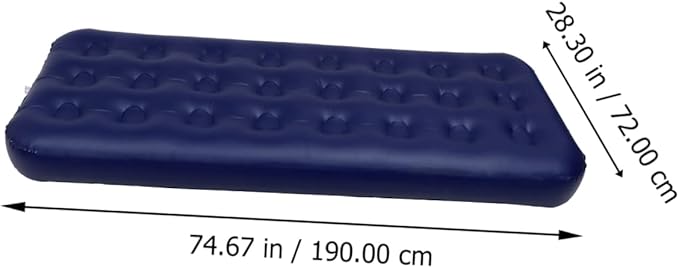 Mipcase 1Pc Inflatable Air Mattress Bed Portable Single Camping Cushion Foldable Travel Mat for Outdoor Use Odorless Breathable Easy to Clean for Camping and Road Trips