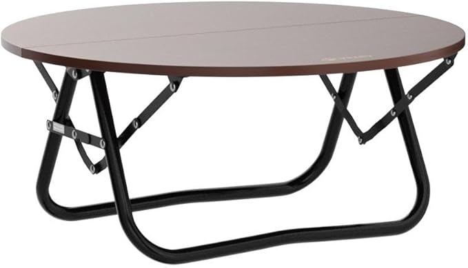 VILLEY Bamboo Round Folding Table Camping Half-fold Portable Table with Carrying Bag for Indoor &amp Outdoor Picnic Coffee Barbecue Beach Card Game