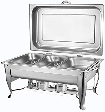 [Set of 6] 2 1/2 inch Deep Steem Tabel Pans Third Size Anti-jam Stainless Steel (6 Third Size)