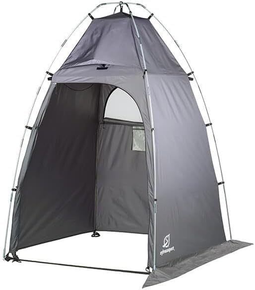 SylvanSport Privy Bivy Privacy Tent - Windproof Portable Shelter for Camping Toilets &amp Changing Room - 6′ 8″ of Interior Height - Easy Setup - Pop-Up Pod with Window for Camping Beach &amp Tail