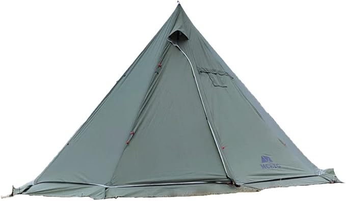 Tipi Hot Tent with Fire Retardant Stove Jack for Flue Pipes 5~8 Person Teepee Tents for Family Team Outdoor Backpacking Camping Hiking