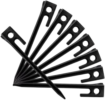 DOD Carrot Top Forged Peg Set - Pack of 8 Tent Stakes Heavy Duty - Tarp Stakes - Pegs for Camping Tents Stakes - Camping Pegs