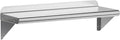 Stainless Steel Shelf Wall Mounted NSF Commercial Wall Shelf Floating Shelving for Kitchen Restaurant Home Hotel 36 x 12 Inches Flat Surface