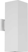 Progress Lighting 6 Aluminum Outdoor Up/Down Wall Lantern Light Square Collection Outdoor P5644-30 White