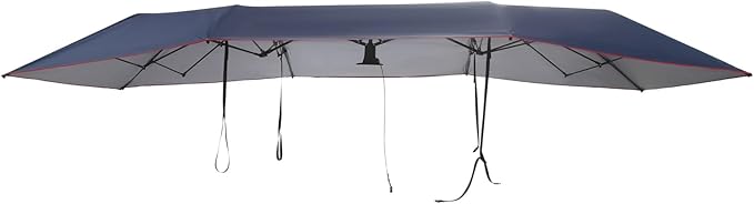 13.78x7.2ft Car Canopy Umbrella Car Sun Shade Umbrella Cover Tent with Wind-Proof Ropes Portable Folding Roof Tent for Cars Protection (Navy Blue)