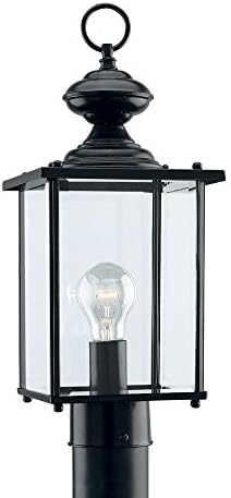 Generation Lighting 8257-12 Jamestowne Outdoor Post Lantern Outside Fixture One - Light Black