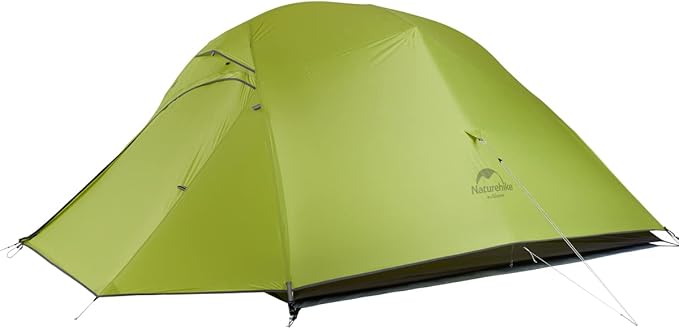 Naturehike Cloud Up 3 Person Backpacking Tent with Footprint - 3 Season Free Standing Lightweight 3 Person Camping Tent | with Footprint Free Standing Dome Camping Hiking Waterproof