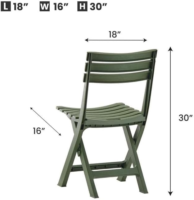 Terrasse Folding Chair – Versatile Camping Chairs Armless Folding Camping Chairs All-Weather Outdoor Patio Chairs Travel-Friendly Lawn Chairs Folding &amp Comfortable Beach Chairs (2 Avocado Gree