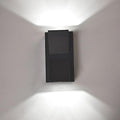 6W LED Outdoor Exterior Wall Step UP/Down Light Fixture Lamp Black Finish Cool White