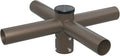 Quad 90 Degree Pole Mount Bracket Slip Fitter Mount Tenon Adapte with 4 Arms  4 Horizontal 90 Degree Spoke Bracket for Slip Fit Street Light Parking Lot Light (4 Horizontal 90 Degree Tenons)