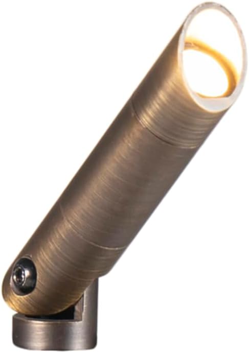 VOLT 12V 2W Nano Brass LED Outdoor Spotlight (Bronze) 85 Lumens 2700K Warm White for Low Voltage Landscape Lighting in Yard Lawn Planter Garden Shrub or Flower Bed
