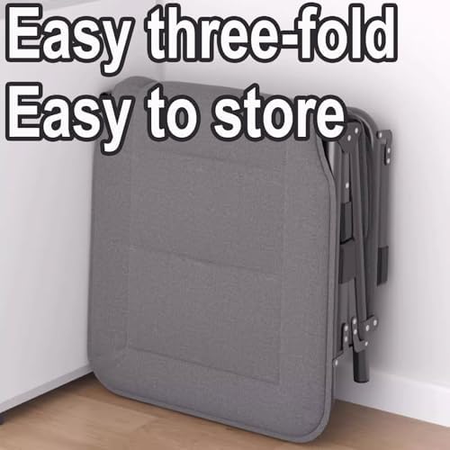 Portable Folding Adult BedAdult Folding Bed Portable Bed for Adults Queen Size Camping Cot Four-Position Adjustable Backrest 3D Headrest Folding Bed Made of Metal for Home Nap Beach Travel