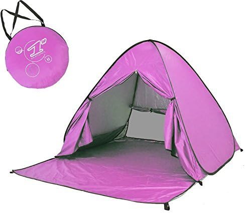 Automatic Pop Up Beach Tent Instant Portable Quick Sun Shelter for 2-3 Persons (Pink)