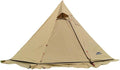Tipi Hot Tent with Fire Retardant Stove Jack for Flue Pipes 3~4 Person Lightweight Teepee Tents with Snow Skirt for Family Team Outdoor Backpacking Camping Hiking