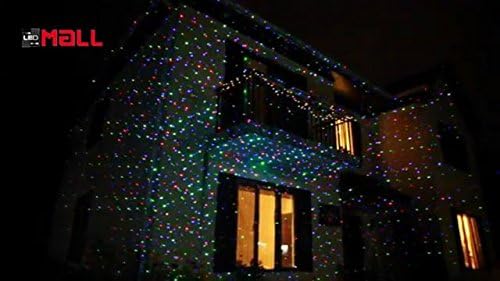 LEDMall Christmas Laser Projector Lights Outdoor Motion Firefly Red Green and Blue with Remote Control and Security Lock