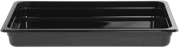 HUBERT Full-Size Polycarbonate Cold Food Pan Black - 20 7/8 L x 12 4/5 W x 2 1/2 D