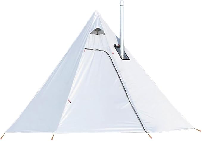 Tipi Hot Tent with Fire Retardant Stove Jack for Flue Pipes 2~3 Person Lightweight Teepee Tents for Family Team Outdoor Backpacking Camping Hiking