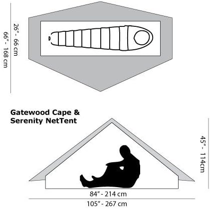 Six Moon Designs Gatewood Cape – Gray-11 oz Ultralight Backpacking Tarp &amp Rain Gear – 360° Protection Backpacking Shelter – Silicone Nylon Camping Canopy – Multi-Use Thru-Hiking Camping Shelter (G
