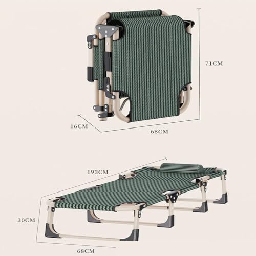 Adjustable 5-Position Portable Folding Camping Cot &amp Sun Lounger Chair - Outdoor Lounge Cushion for Beach Pool Patio Lawn &amp Office (Color: F)