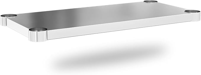 Stainless Steel Undershelf 30x60 Inches for Commercial Work Table - Bottom Shelf Add-On Extra Storage for NSF Kitchen Restaurant Café Bakery or Food Prep Stations