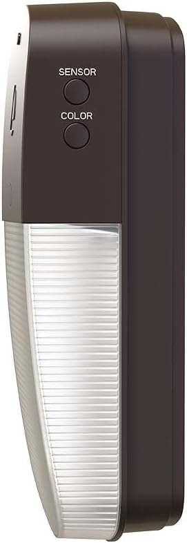 Lithonia Lighting 5.3 Mini LED Wall Pack Outdoor Light Fixture Outdoor Wall Light with 3-Way Selectable CCT 3000K/4000K/5000K Dusk to Dawn Photocell 120V Bronze