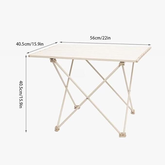 Outdoor Portable Folding Camping Table Lightweight Aluminum Alloy Picnic Table for Outdoor Dining BBQ Fishing and Beach Activities 5 Bullet Points