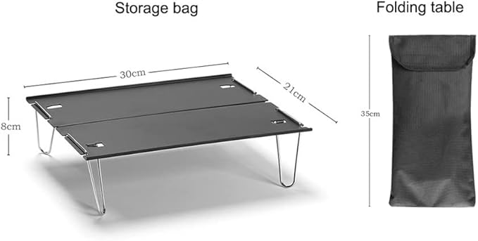 Camping Table Ultralight Mini Folding Table Aluminum Outdoor Camping Tourist Travel Hiking Picnic Household Portable Desk Foldable and Lightweight Camping Table