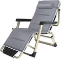 Patio Advanced Lounge Loungers Folding Chairs Zero Gravity Sun Lounger Deck Chair Leisure with Outdoor Cushions Garden Beach Patio Camping