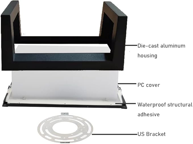 Modern Outdoor Wall Lights18W LED Sconce Light Fixtures Wall Mounted LampsAluminum Matte Black House LightIP65 Waterproof for Courtyard Garage Terrace Porch Stairs (Black 3000K)