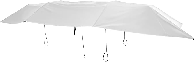 13.78x7.2ft Car Canopy Umbrella Car Sun Shade Umbrella Cover Tent with Wind-Proof Ropes Portable Folding Roof Tent for Cars Protection (Silver Grey)